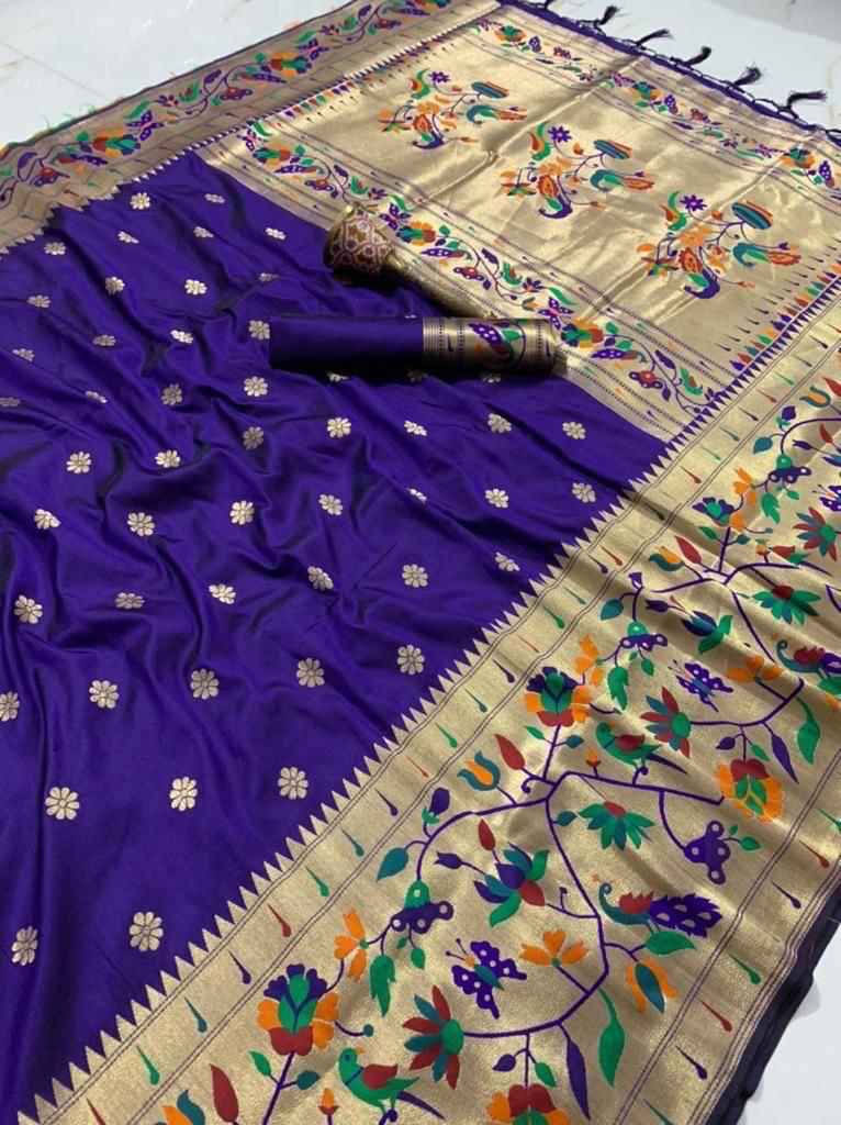 PURE SOFT KANCHIVRAM PETHANI MINAKARI BORDER SILK SAREE AT WHOLESALE PRICE
