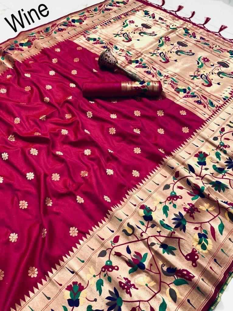 PURE SOFT KANCHIVRAM PETHANI MINAKARI BORDER SILK SAREE AT WHOLESALE PRICE
