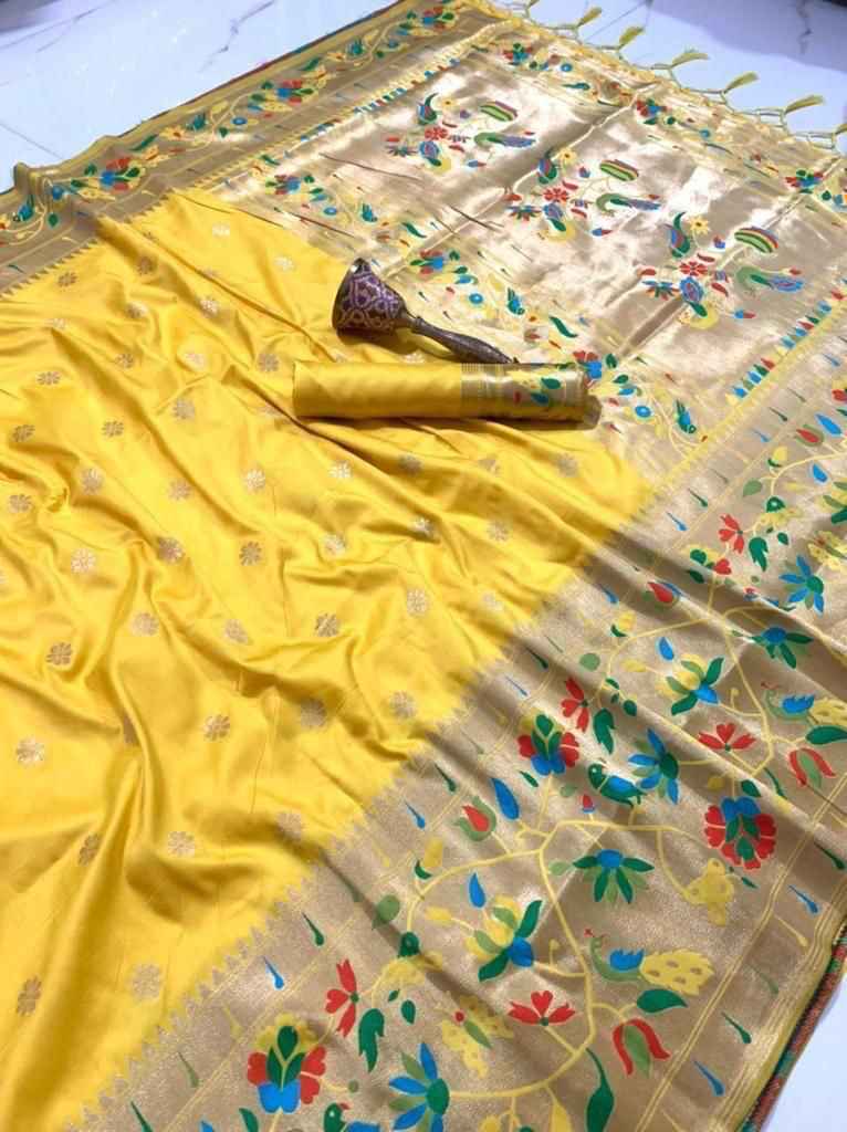 PURE SOFT KANCHIVRAM PETHANI MINAKARI BORDER SILK SAREE AT WHOLESALE PRICE