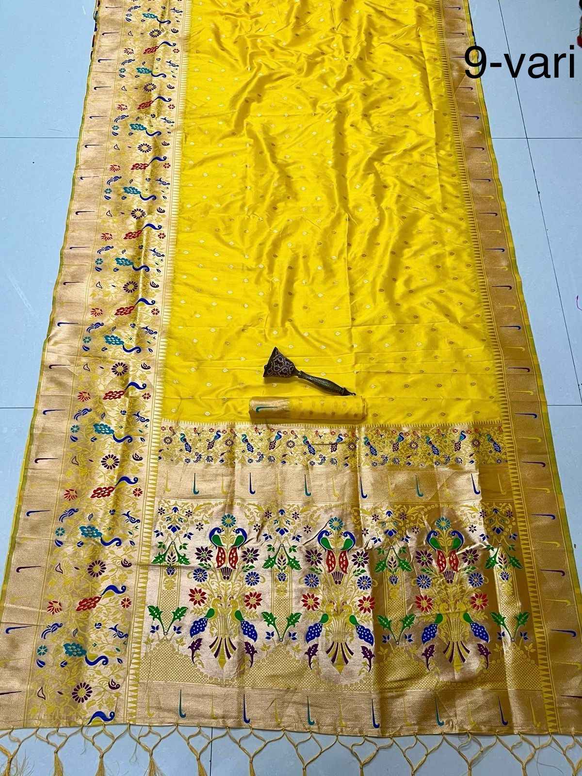 PURE SOFT KANCHIVRAM PETHANI SILK 9 YARD SAREE AT WHOLESALE PRICE