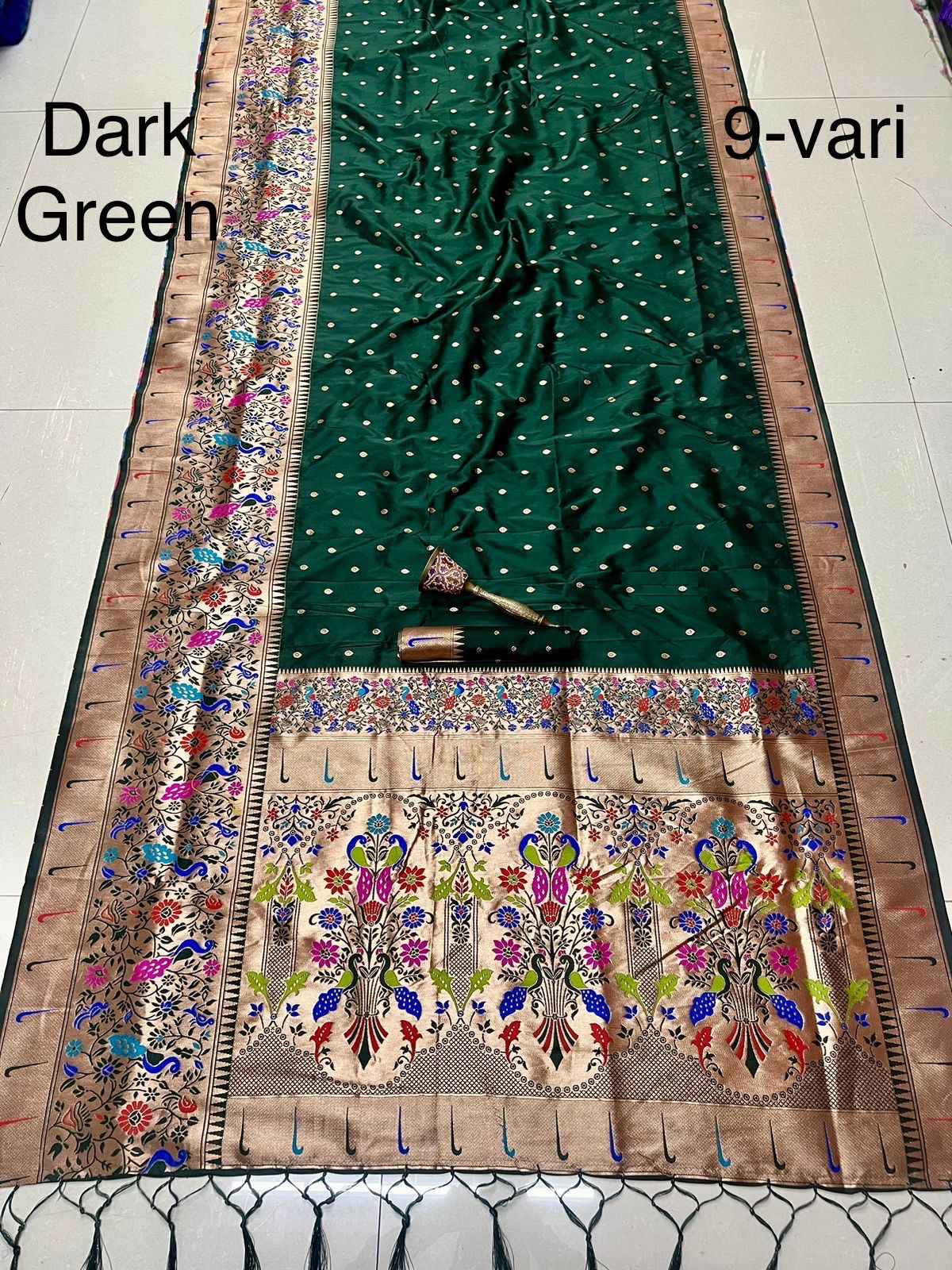 PURE SOFT KANCHIVRAM PETHANI SILK 9 YARD SAREE AT WHOLESALE PRICE