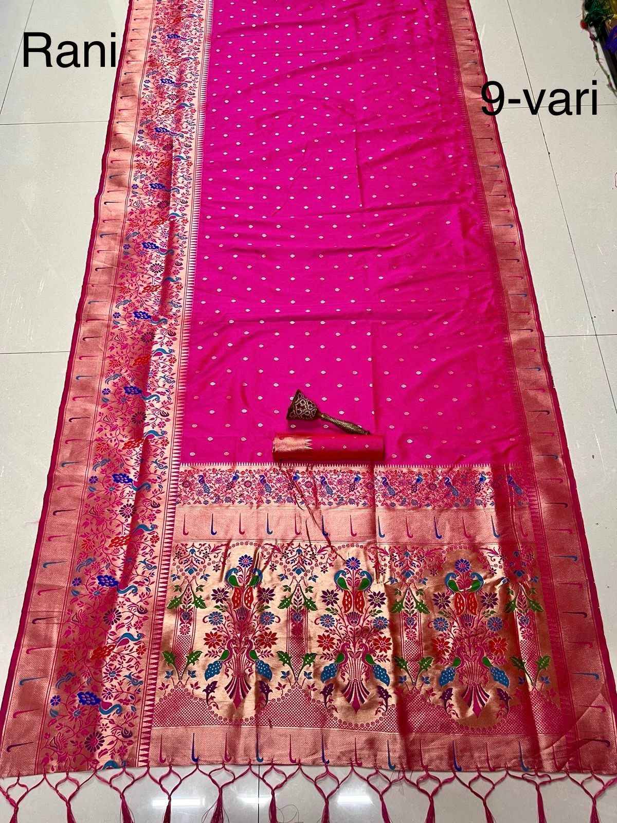 PURE SOFT KANCHIVRAM PETHANI SILK 9 YARD SAREE AT WHOLESALE PRICE