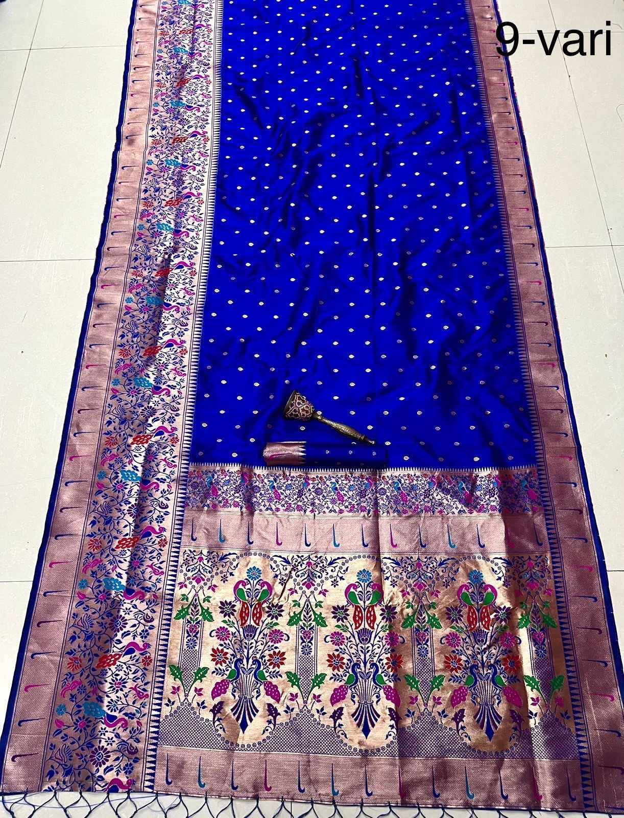 PURE SOFT KANCHIVRAM PETHANI SILK 9 YARD SAREE AT WHOLESALE PRICE