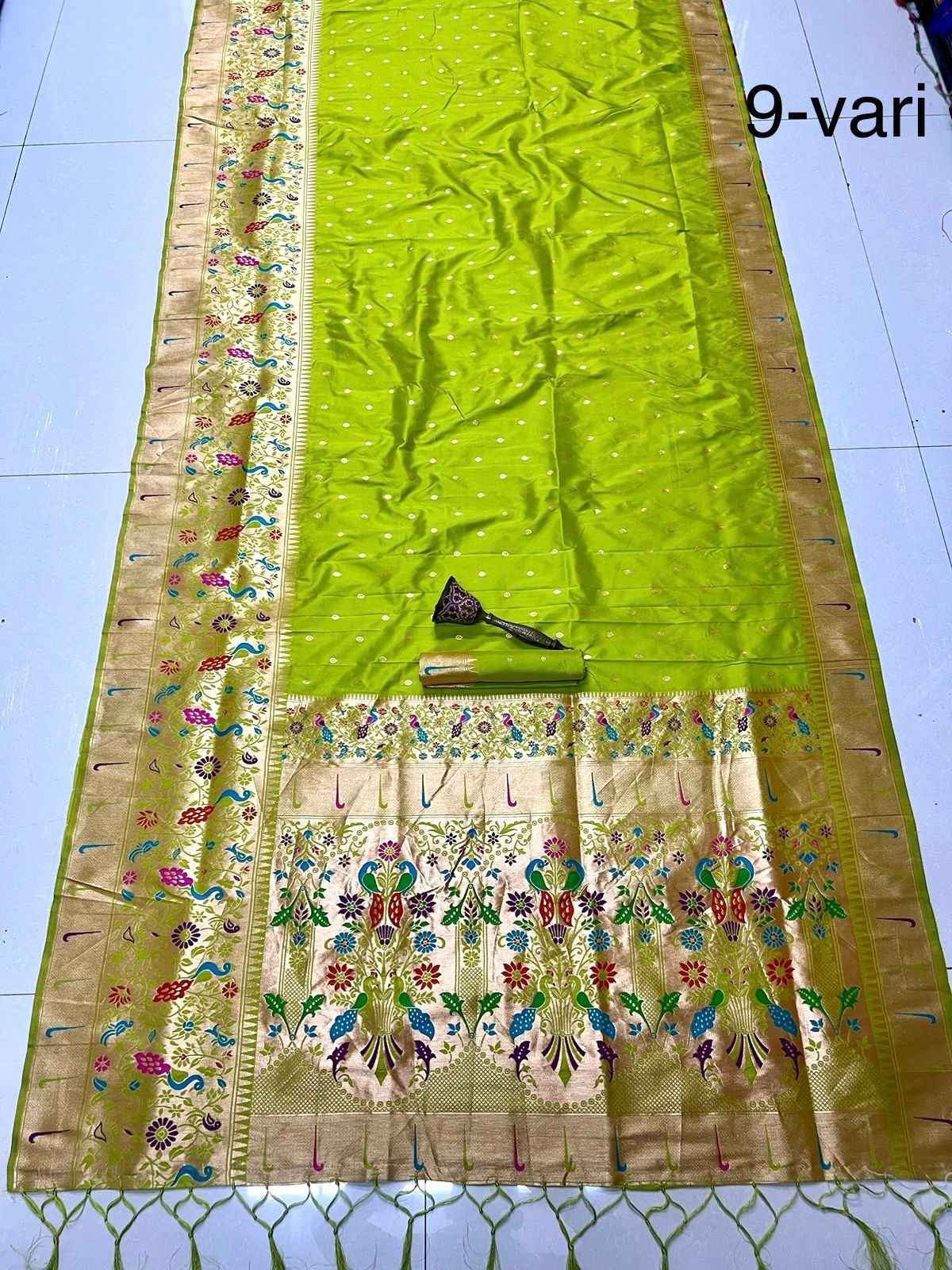 PURE SOFT KANCHIVRAM PETHANI SILK 9 YARD SAREE AT WHOLESALE PRICE
