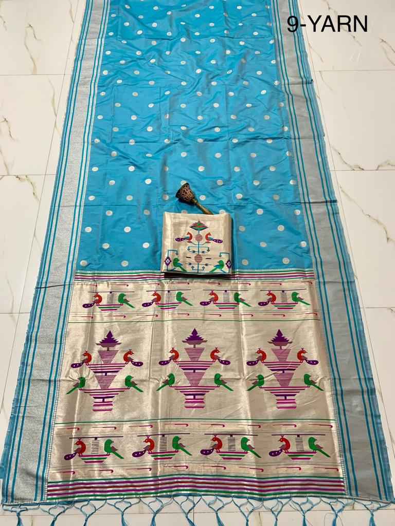 PURE SOFT KANCHIVRAM PETHANI SILK PURE ZARI 9 YARD SAREE AT WHOLESALE PRICE