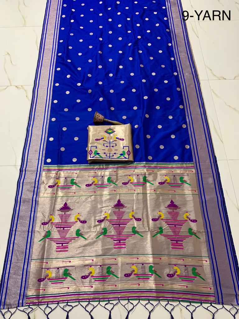 PURE SOFT KANCHIVRAM PETHANI SILK PURE ZARI 9 YARD SAREE AT WHOLESALE PRICE