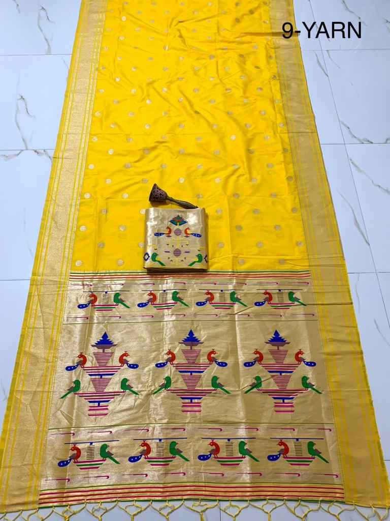 PURE SOFT KANCHIVRAM PETHANI SILK PURE ZARI 9 YARD SAREE AT WHOLESALE PRICE