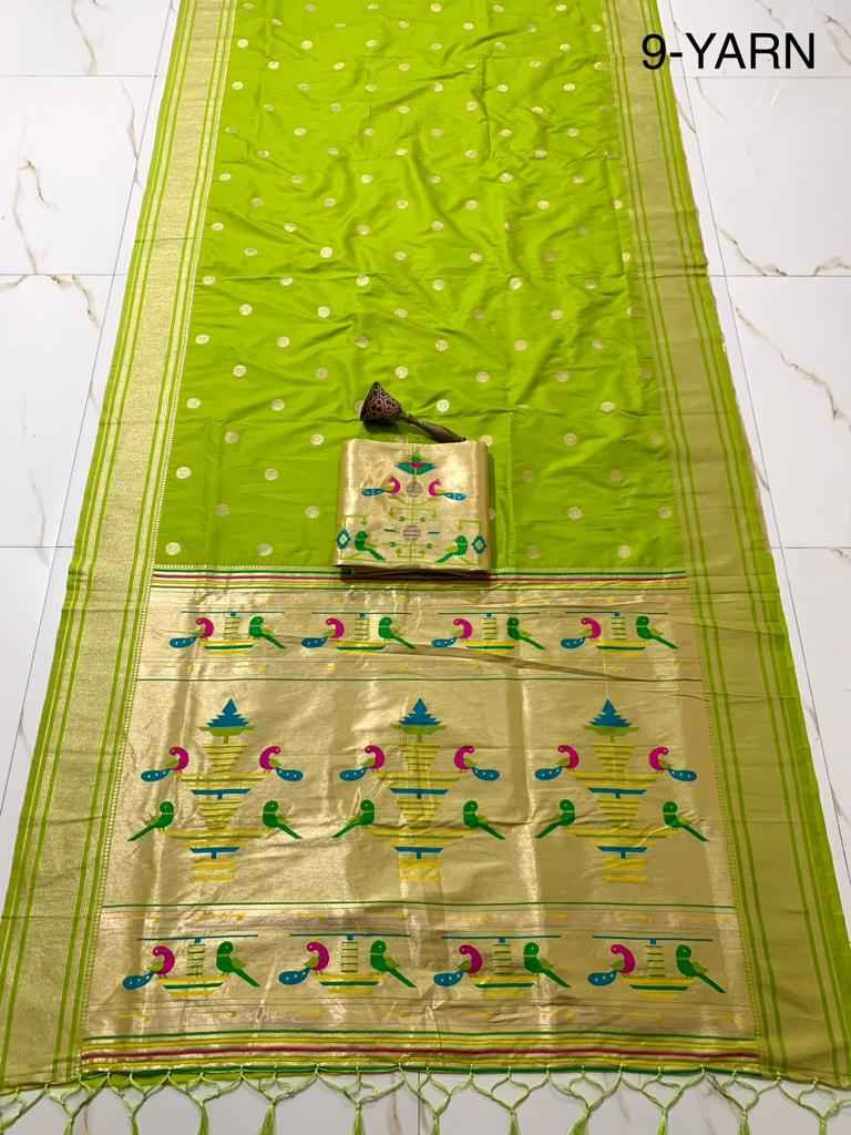 PURE SOFT KANCHIVRAM PETHANI SILK PURE ZARI 9 YARD SAREE AT WHOLESALE PRICE