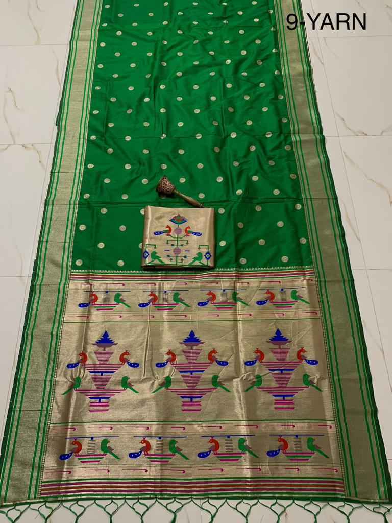 PURE SOFT KANCHIVRAM PETHANI SILK PURE ZARI 9 YARD SAREE AT WHOLESALE PRICE