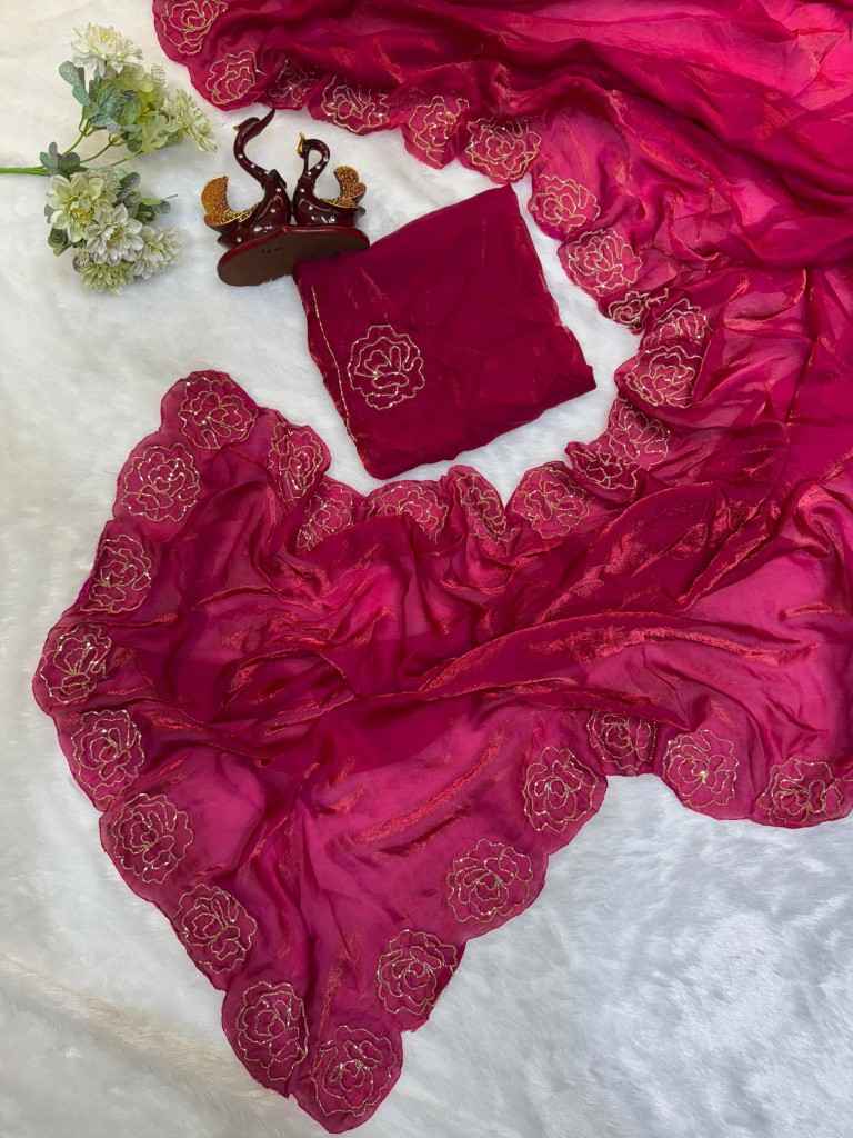 PURE SPACE SILK BEAUTIFUL KATDANA HANDWORK SAREE AT WHOLESALE PRICE