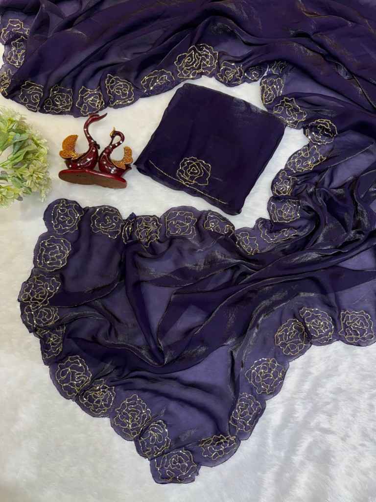 PURE SPACE SILK BEAUTIFUL KATDANA HANDWORK SAREE AT WHOLESALE PRICE