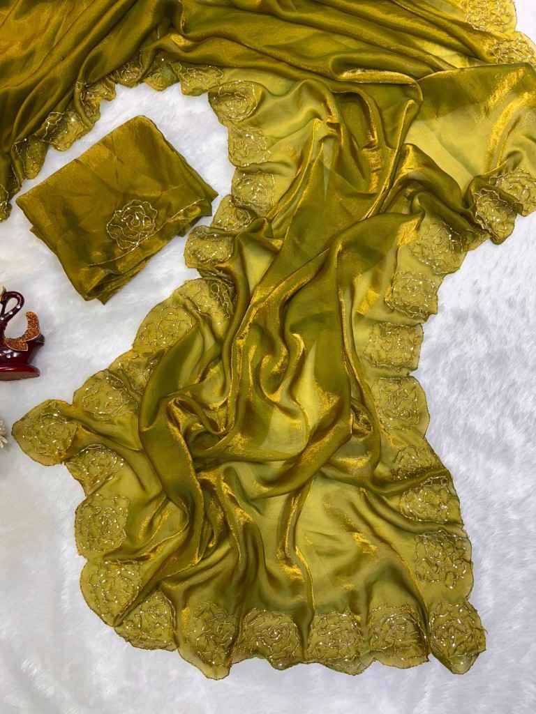 PURE SPACE SILK BEAUTIFUL KATDANA HANDWORK SAREE AT WHOLESALE PRICE
