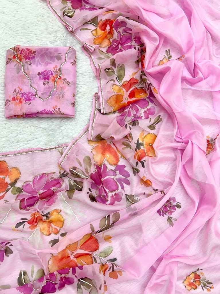 PURE TEBBY SILK DIGITAL PRINT HANDWORK SAREE AT WHOLESALE PRICE