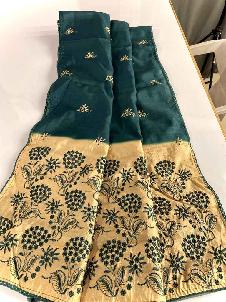 PURE TUSSAR DIGITAL PRINT WITH EMBROIDERY SAREE AT WHOLESALE PRICE