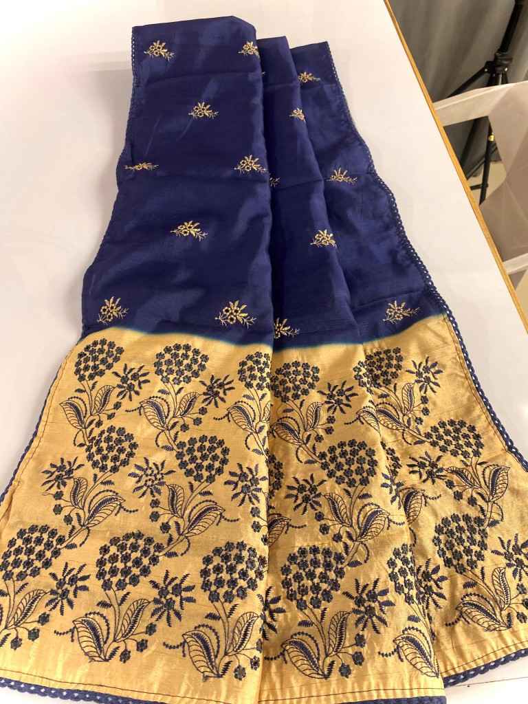 PURE TUSSAR DIGITAL PRINT WITH EMBROIDERY SAREE AT WHOLESALE PRICE