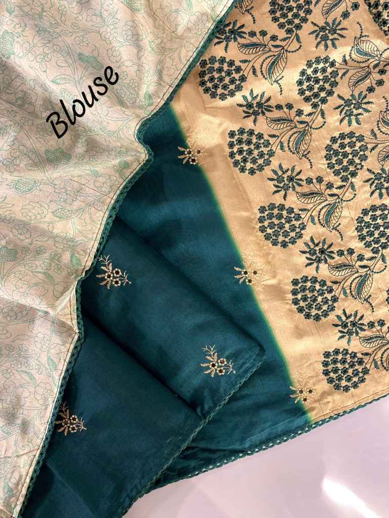 PURE TUSSAR DIGITAL PRINT WITH EMBROIDERY SAREE AT WHOLESALE PRICE
