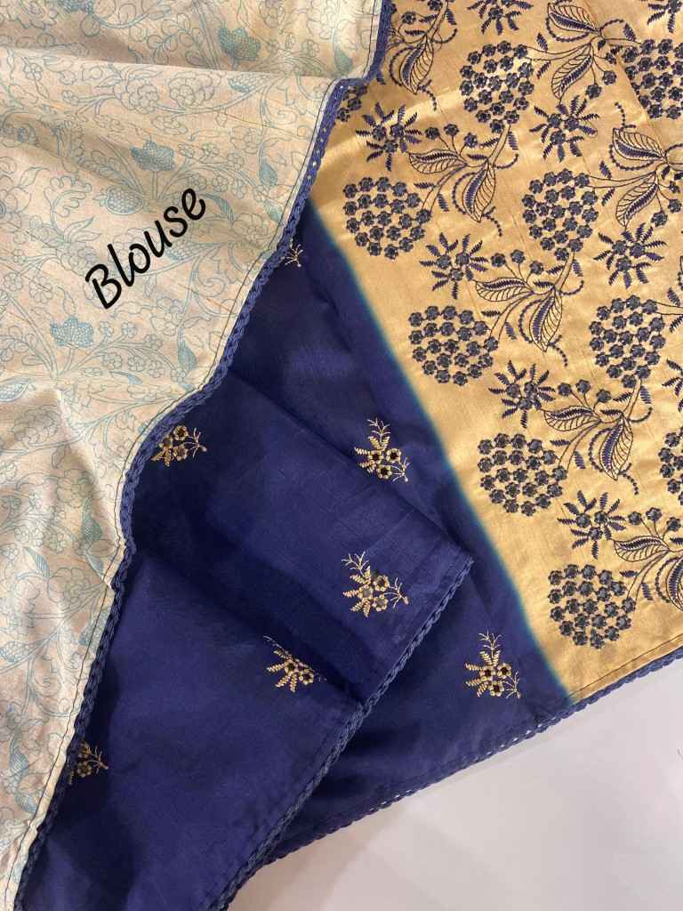 PURE TUSSAR DIGITAL PRINT WITH EMBROIDERY SAREE AT WHOLESALE PRICE