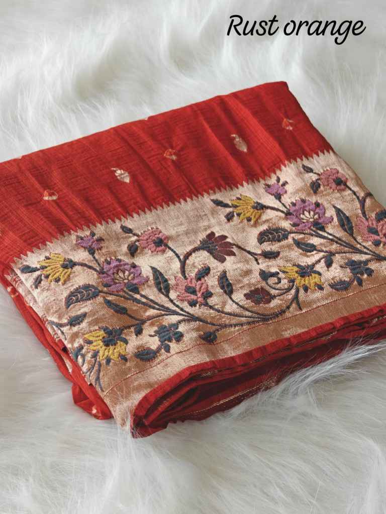 PURE VISCOSE RAW SILK WITH BANDHEJ PRINTED SAREE AT WHOLESALE PRICE