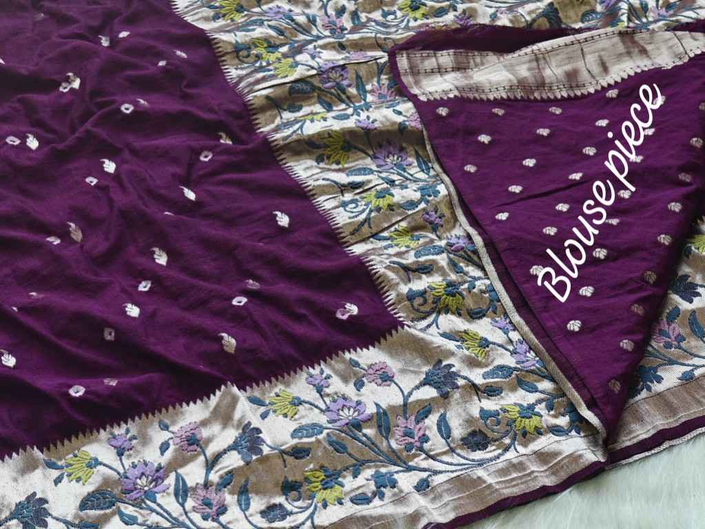 PURE VISCOSE RAW SILK WITH BANDHEJ PRINTED SAREE AT WHOLESALE PRICE