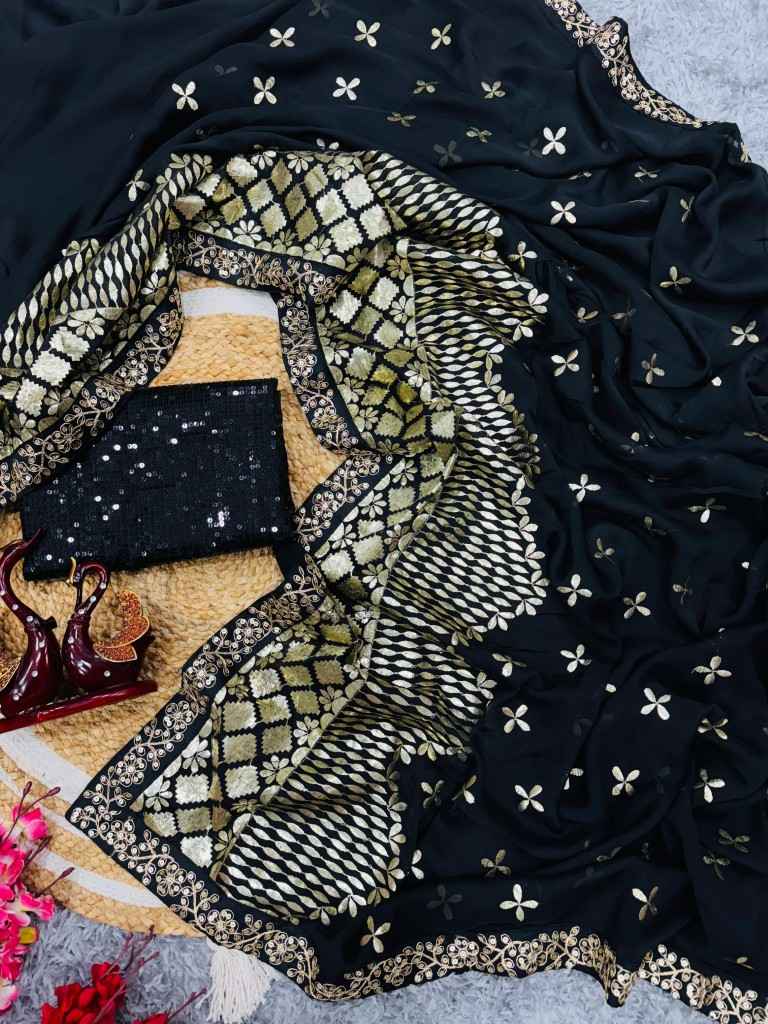 RANGOLI SILK ZARI AND FOIL EMBROIDERY WORK SAREE AT WHOLESALE PRICE