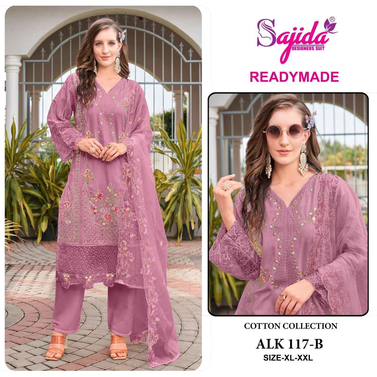 SAJIDA DESIGNER SUIT PURE CAMRIC COTTON KURTI PLAZA WITH DUPATTA  AT WHOLESALE PRICE