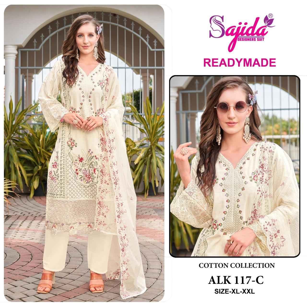 SAJIDA DESIGNER SUIT PURE CAMRIC COTTON KURTI PLAZA WITH DUPATTA  AT WHOLESALE PRICE