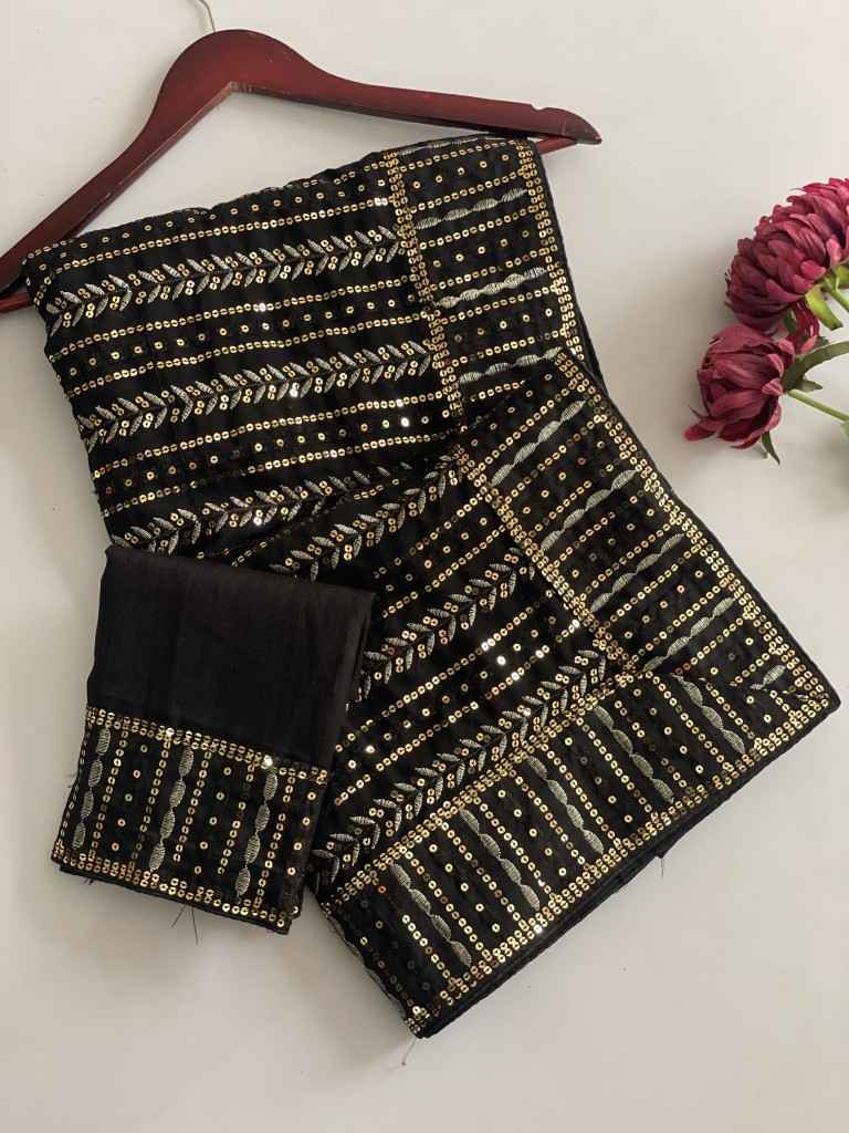 SEQUINS & MULTY EMBROIDERY WORK GEORGETTE SAREE AT WHOLESALE PRICE