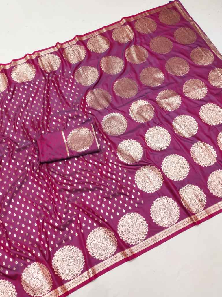 SOFT AND PURE BANARASI SILK SELF ZARI WEAVING DESIGN SAREE AT WHOLESALE PRICE