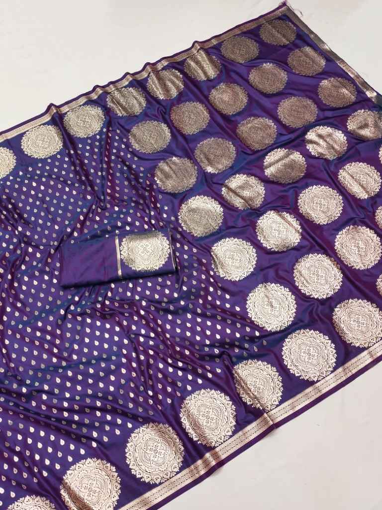 SOFT AND PURE BANARASI SILK SELF ZARI WEAVING DESIGN SAREE AT WHOLESALE PRICE