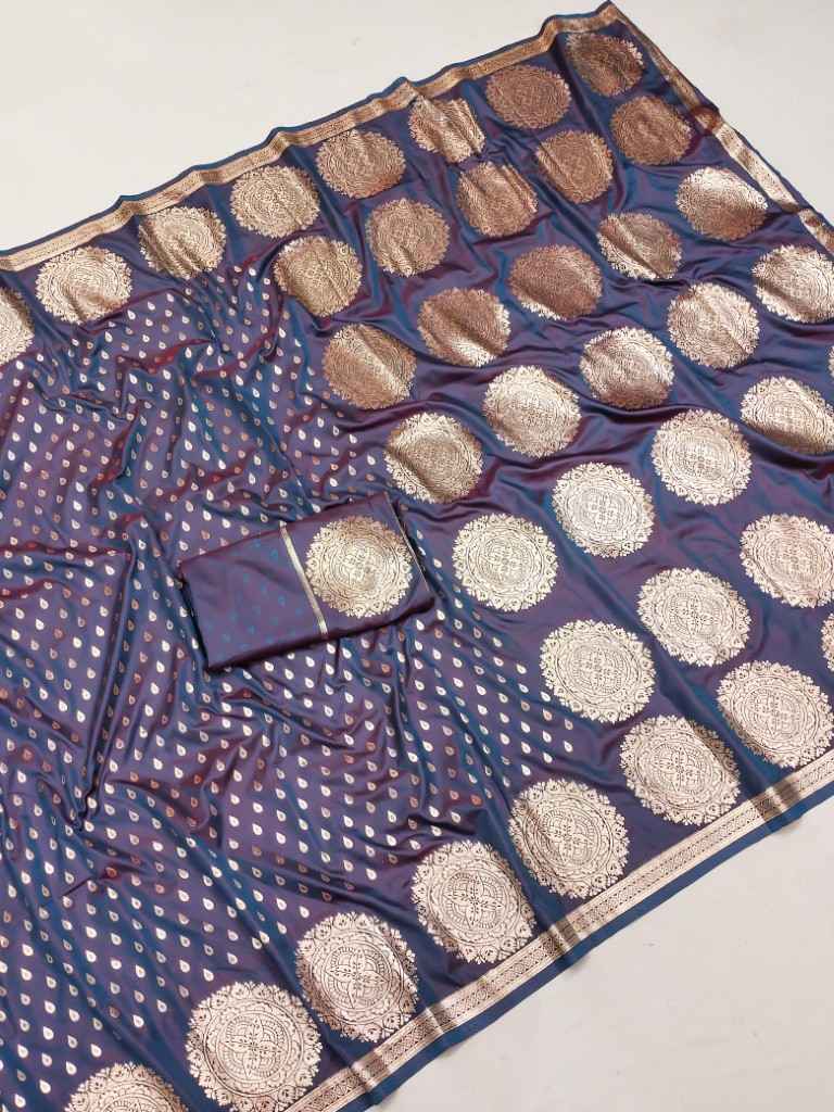 SOFT AND PURE BANARASI SILK SELF ZARI WEAVING DESIGN SAREE AT WHOLESALE PRICE