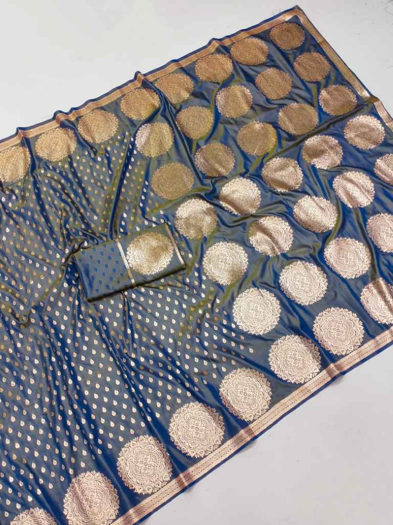 SOFT AND PURE BANARASI SILK SELF ZARI WEAVING DESIGN SAREE AT WHOLESALE PRICE