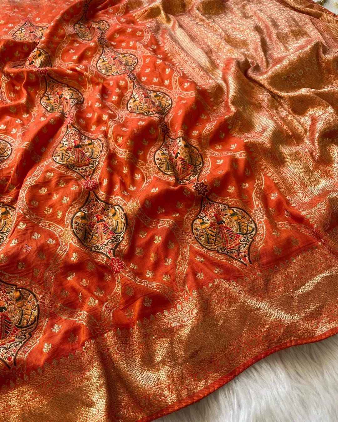 SOFT BANARASI MATKA SILK KANCHIPURAM WEAVING SAREE AT WHOLESALE PRICE