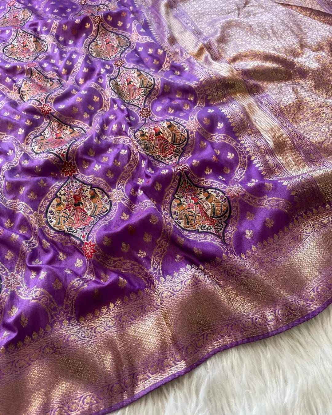 SOFT BANARASI MATKA SILK KANCHIPURAM WEAVING SAREE AT WHOLESALE PRICE