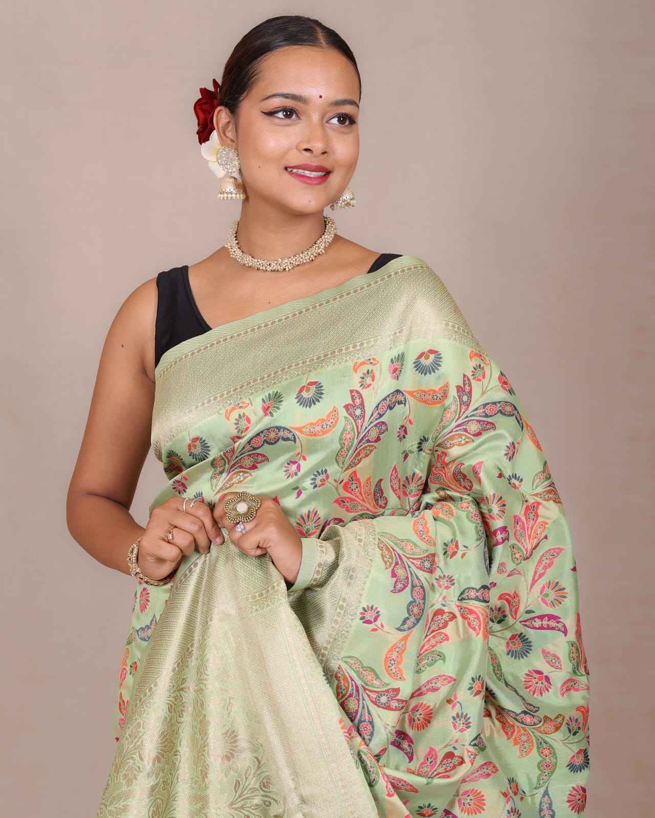 SOFT BANARASI SILK HEAVY PATOLA DESIGN SAREE AT WHOLESALE PRICE