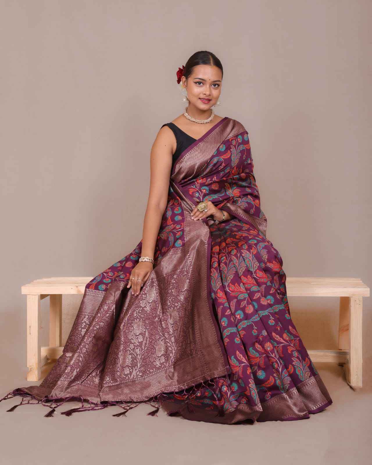 SOFT BANARASI SILK HEAVY PATOLA DESIGN SAREE AT WHOLESALE PRICE