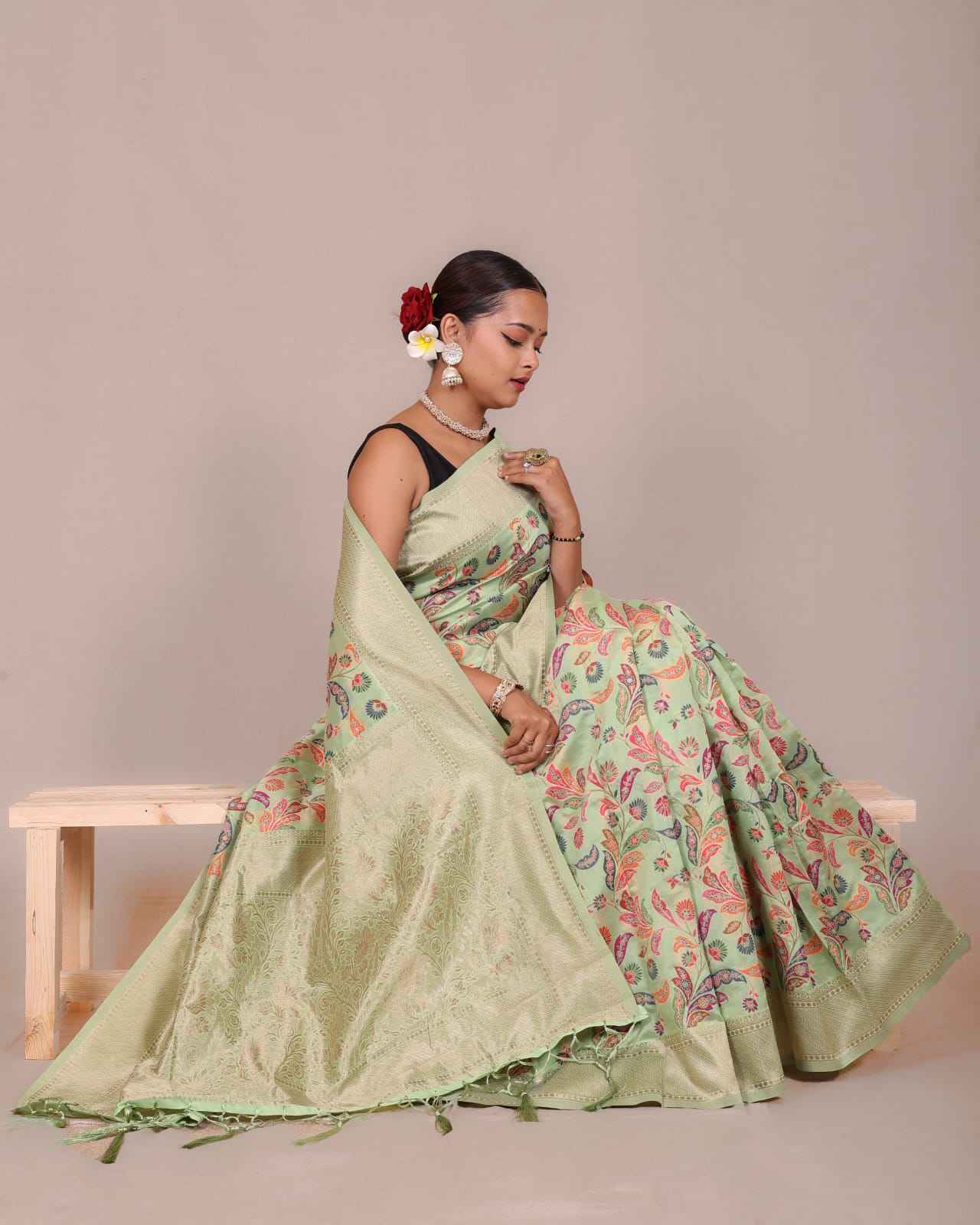 SOFT BANARASI SILK HEAVY PATOLA DESIGN SAREE AT WHOLESALE PRICE