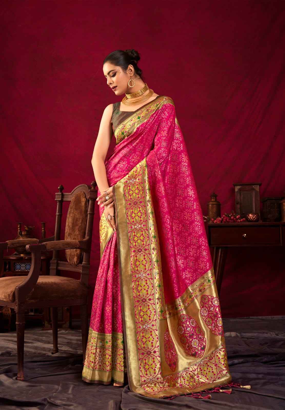 SOFT BANARASI SILK PAITHANI RICH ZARI WOVEN SAREE AT WHOLESALE PRICE