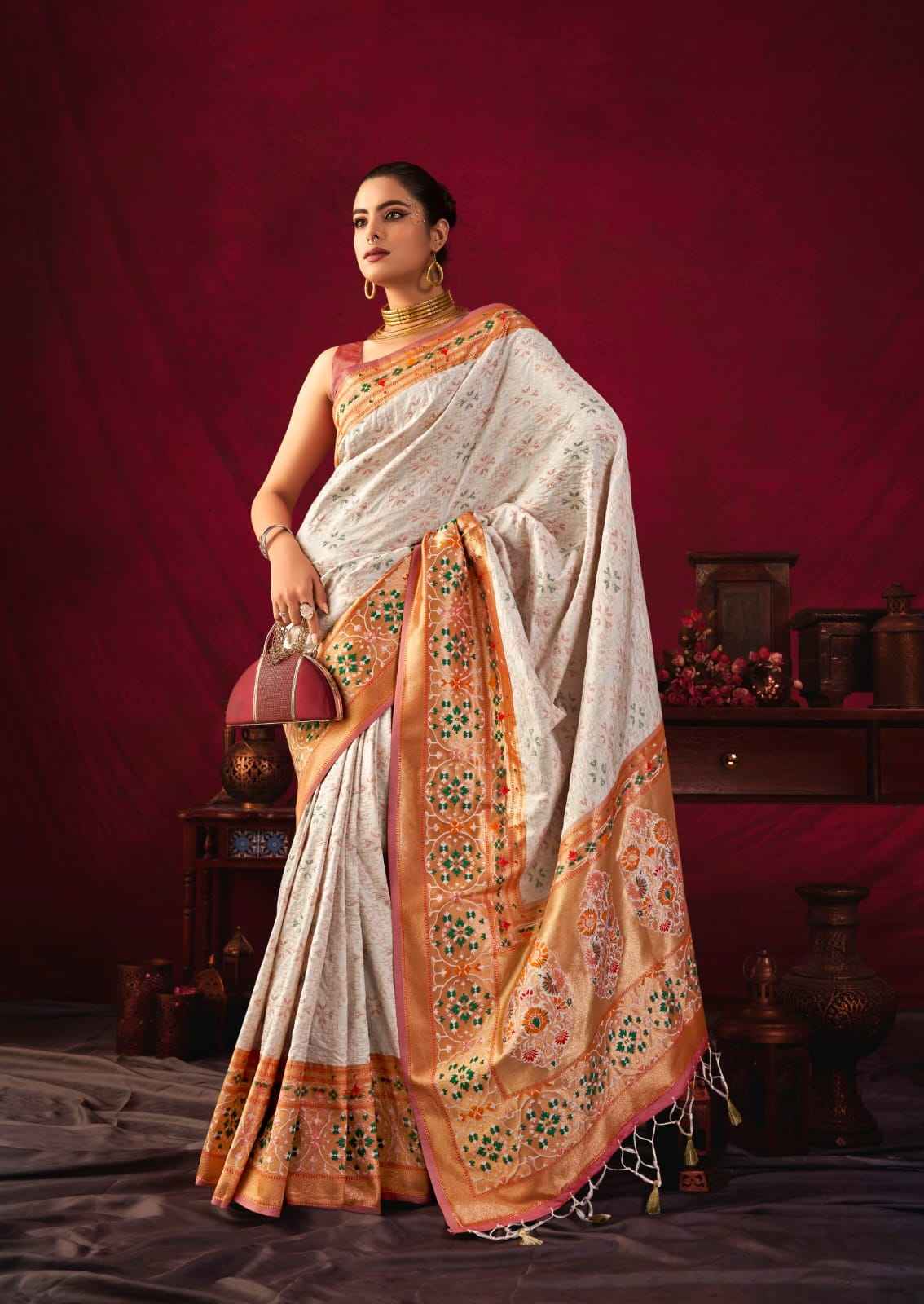 SOFT BANARASI SILK PAITHANI RICH ZARI WOVEN SAREE AT WHOLESALE PRICE