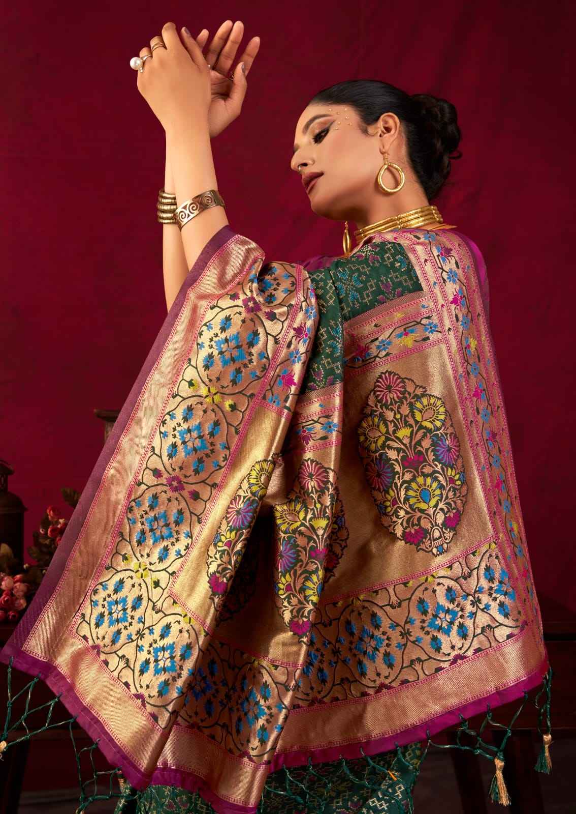 SOFT BANARASI SILK PAITHANI RICH ZARI WOVEN SAREE AT WHOLESALE PRICE