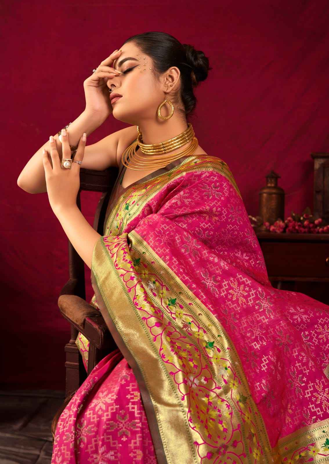 SOFT BANARASI SILK PAITHANI RICH ZARI WOVEN SAREE AT WHOLESALE PRICE