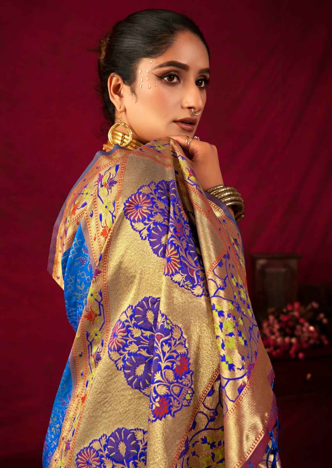 SOFT BANARASI SILK PAITHANI RICH ZARI WOVEN SAREE AT WHOLESALE PRICE