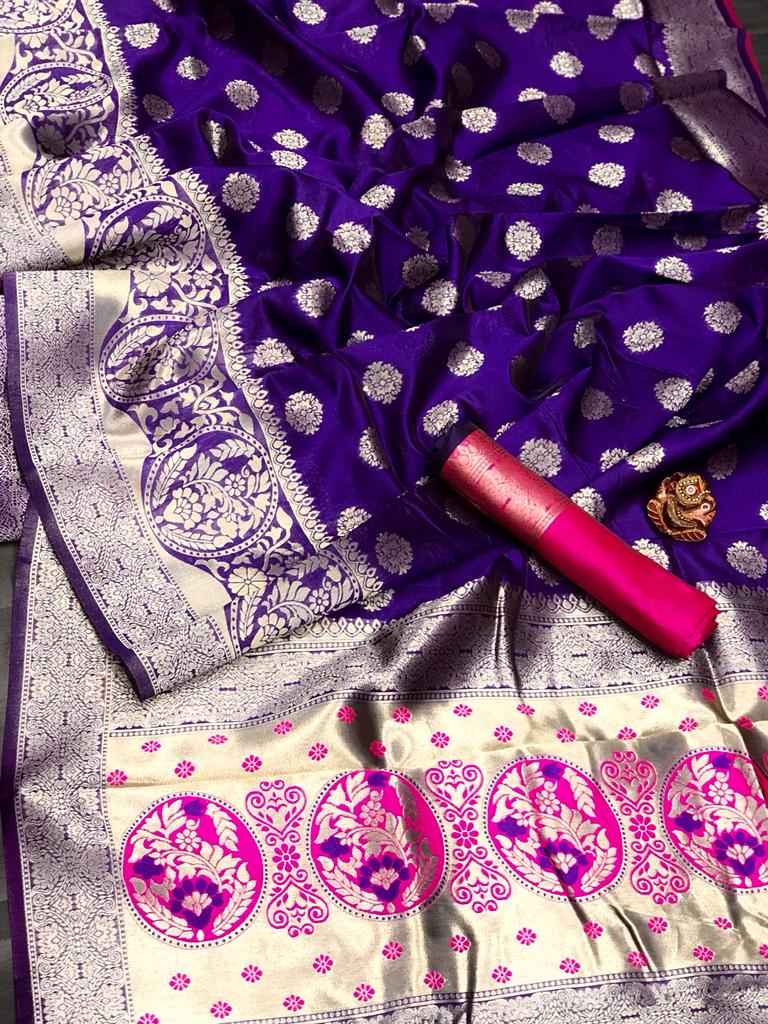 SOFT BANARASI SILK  WITH GOLD JARI WEAVING SAREE AT WHOLESALE PRICE