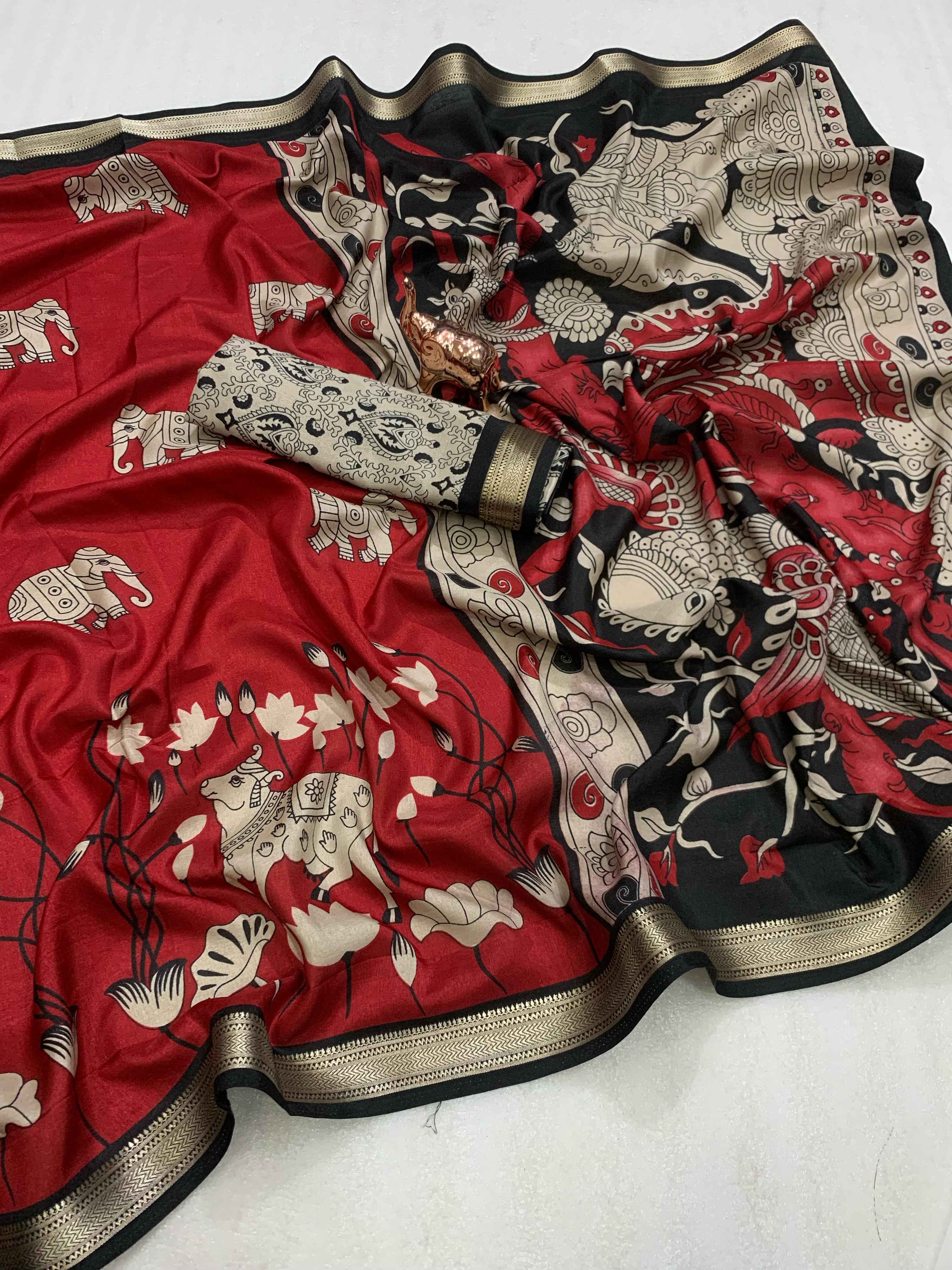 SOFT CRAPE SILK WITH CLASSY PICHWAI SAREE AT WHOLESALE PRICE