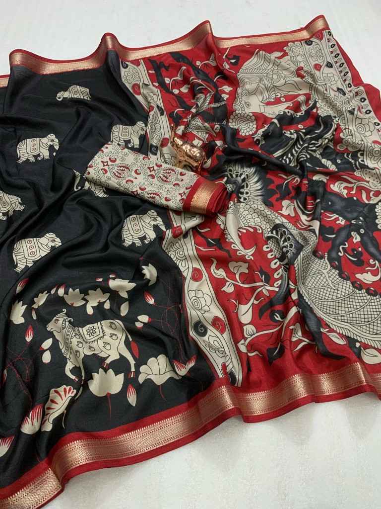 SOFT CRAPE SILK WITH CLASSY PICHWAI SAREE AT WHOLESALE PRICE