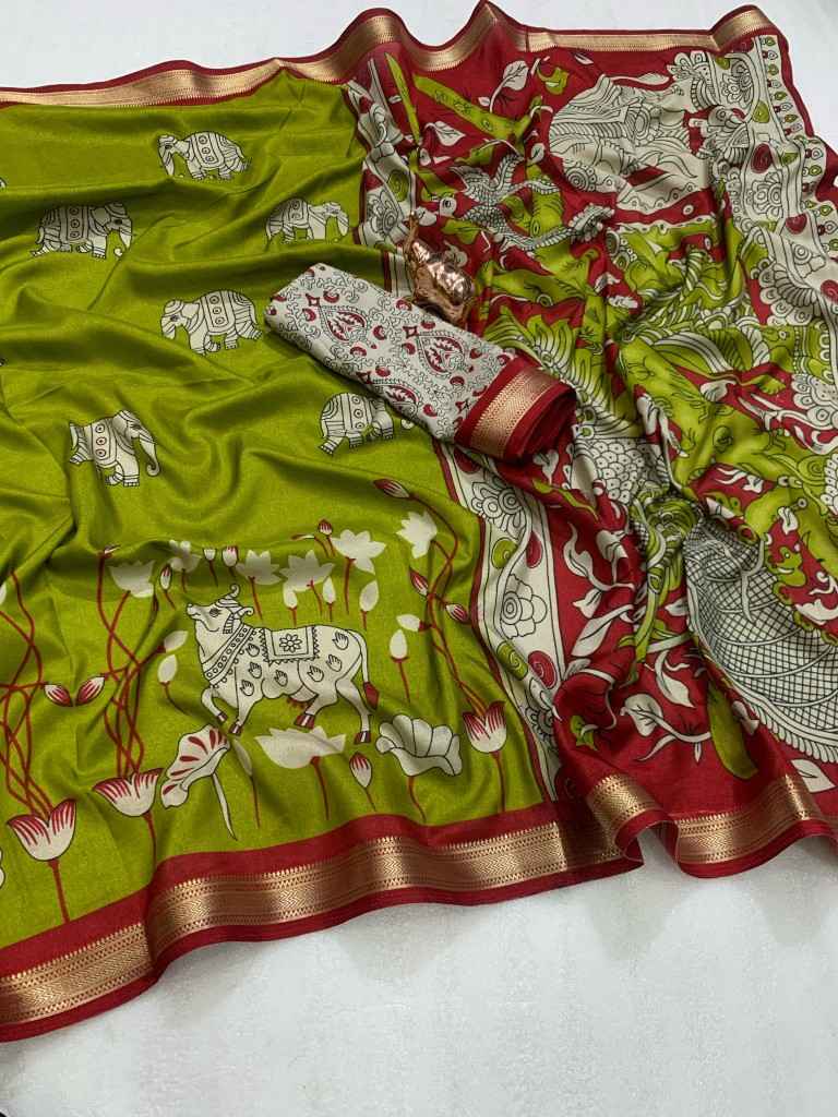 SOFT CRAPE SILK WITH CLASSY PICHWAI SAREE AT WHOLESALE PRICE