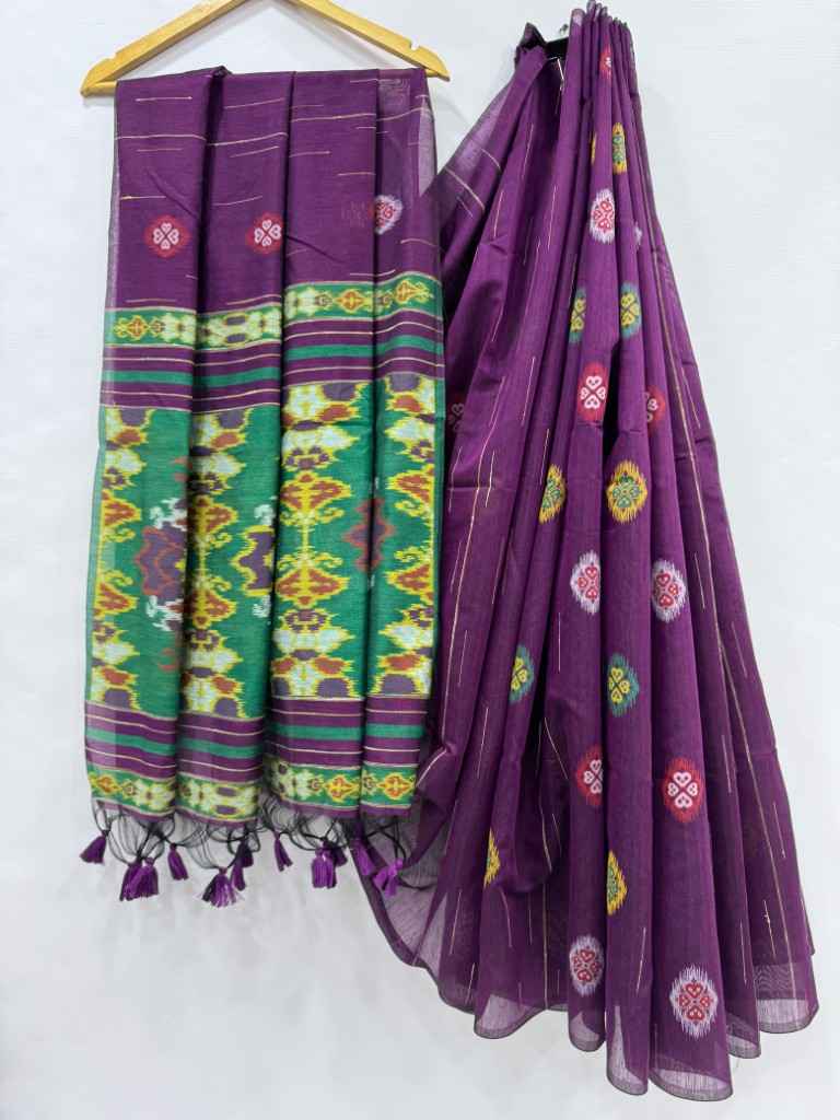 SOFT IKKAT COTTON WEAVING SAREE AT WHOLESALE PRICE