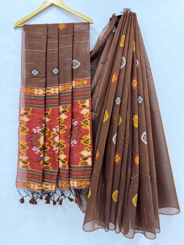SOFT IKKAT COTTON WEAVING SAREE AT WHOLESALE PRICE