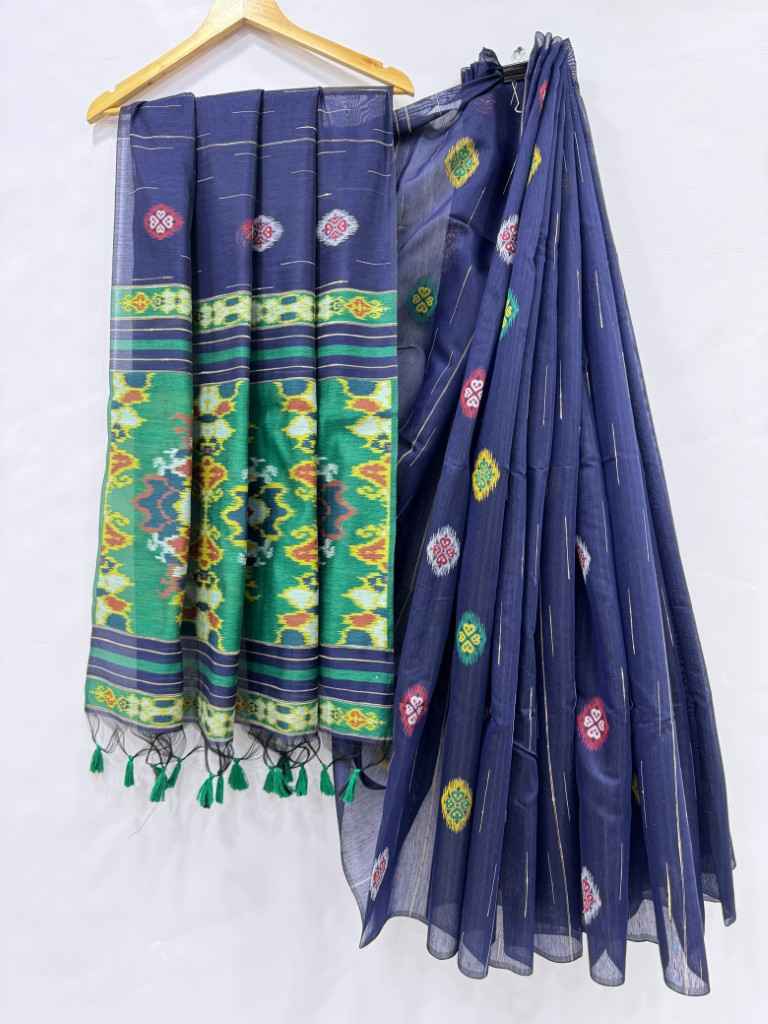 SOFT IKKAT COTTON WEAVING SAREE AT WHOLESALE PRICE
