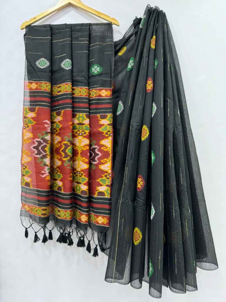 SOFT IKKAT COTTON WEAVING SAREE AT WHOLESALE PRICE