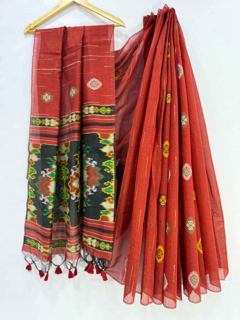 SOFT IKKAT COTTON WEAVING SAREE AT WHOLESALE PRICE